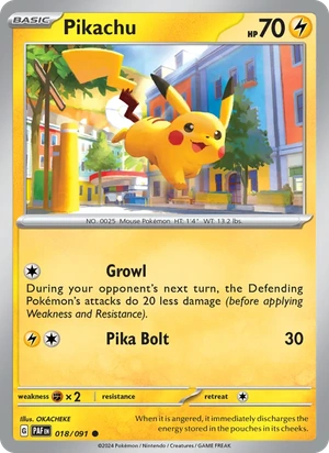 Pikachu 018/091, Cosmos Holofoil Pikachu jack-o'-lantern stamp, card art reference