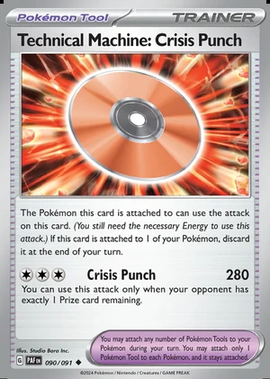 Technical Machine: Crisis Punch 090/091, Print with "Play! Pokémon" stamp, card art reference