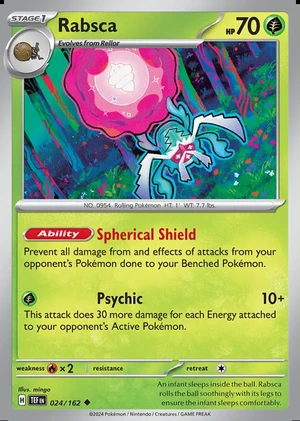 Rabsca 024/162, Print with "Play! Pokémon" stamp, card art reference