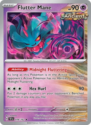 Flutter Mane 078/162, Cosmos Holofoil, card art reference