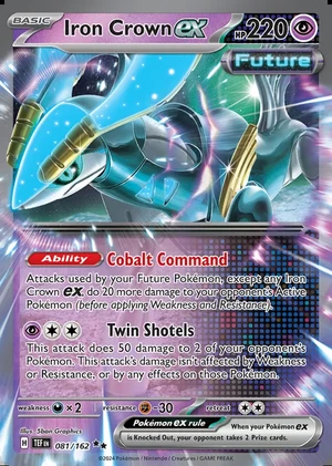 Iron Crown ex 081/162, Print with "Play! Pokémon" stamp, card art reference