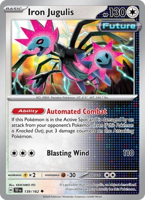 Iron Jugulis 139/162, Cosmos Holofoil, card art reference