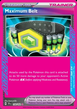 Maximum Belt 154/162, Print with "Play! Pokémon" stamp, card art reference