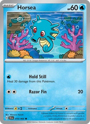 Horsea 010/064, Cosmos Holofoil, card art reference