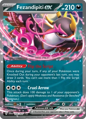 Fezandipiti 038/064, Missing Star Foil Pattern, card art reference