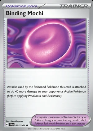 Binding Mochi 055/064, Print with "Play! Pokémon" stamp, card art reference