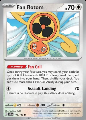 Fan Rotom 118/142, Print with "Play! Pokémon" stamp, card art reference