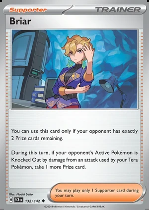 Briar 132/142, Print with "Play! Pokémon" stamp, card art reference