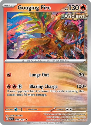 Gouging Fire 038/191, Non Holo, card art reference
