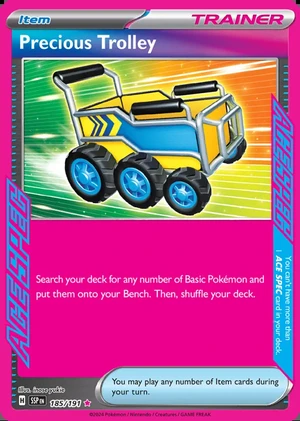Precious Trolley 185/191, Print with "Play! Pokémon" stamp, card art reference