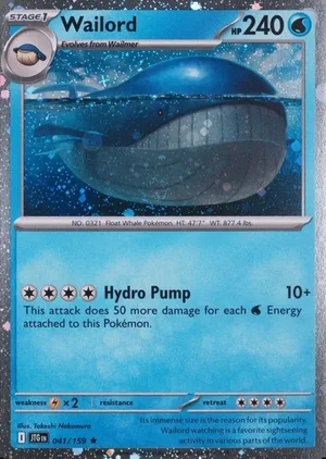 Wailord 041/159, Journey Together English Cosmos Holofoil, image provided by the catalog owner