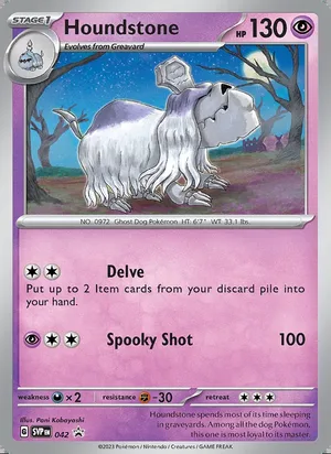 Houndstone #042, SWSH Black Star Holo, TCGdex reference