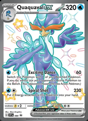 Quaquaval ex #084, SWSH Black Star Holo, TCGdex reference
