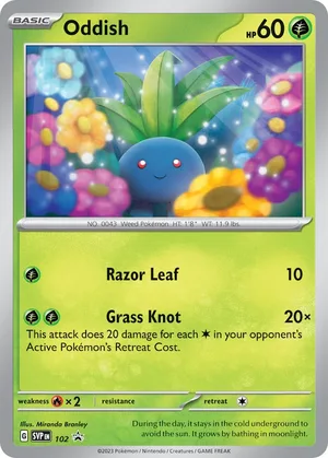 Oddish #102, English SVP Black Star Promos promo, reference image
