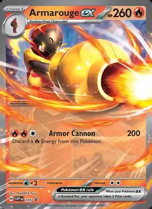 Armarouge ex #105, SWSH Black Star Holo, TCGdex reference