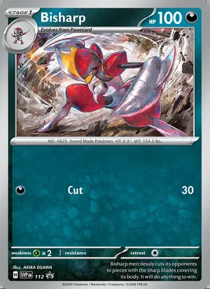Bisharp #112, SWSH Black Star Darkrai Deck, TCGdex reference