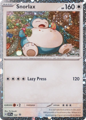 Snorlax 122, SVP Black Star Promos English Holo, image provided by the catalog owner
