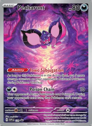 Pecharunt #129, SWSH Black Star Holo, TCGdex reference