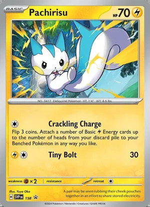 Pachirisu #158, SWSH Black Star Holo, TCGdex reference