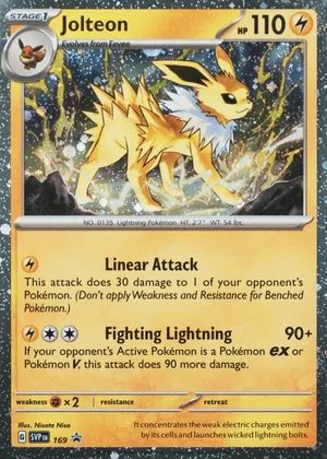 Jolteon 169, SVP Black Star Promos English Holo, image provided by the catalog owner