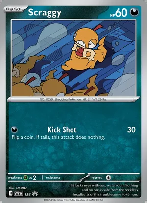 Scraggy #186, SWSH Black Star Holo, TCGdex reference