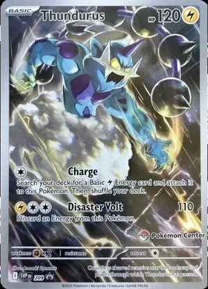 Thundurus #209, English Pokemon Center stamped promo reference image