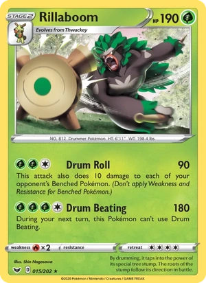 Rillaboom 015/202, Cracked Ice Holofoil, card art reference