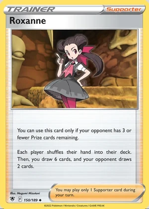 Roxanne 150/189, Print with "Play! Pokémon" stamp, card art reference