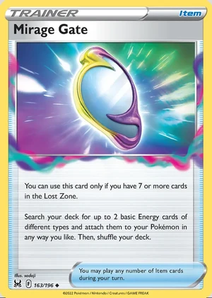 Mirage Gate 163/196, Print with "Play! Pokémon" stamp, card art reference