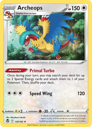 Archeops 147/195, Non Holo, card art reference