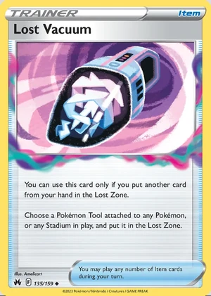 Lost Vacuum 135/159, Print with "Play! Pokémon" stamp, card art reference