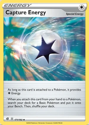 Capture Energy 171/192, Print with "Play! Pokémon" stamp, card art reference