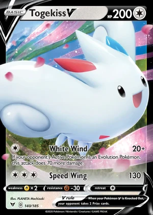 Togekiss 140/185, Print with "Play! Pokémon" stamp, card art reference