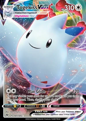 Togekiss 141/185, Print with "Play! Pokémon" stamp, card art reference
