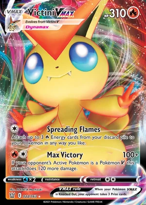 Victini 022/163, Print with "Play! Pokémon" stamp, card art reference