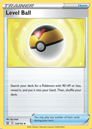 Level Ball 129/163, Print with "Play! Pokémon" stamp, card art reference