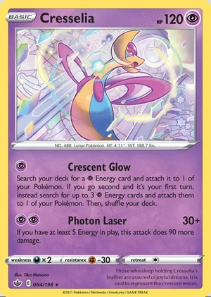 Cresselia 064/198, Print with "Play! Pokémon" stamp, card art reference