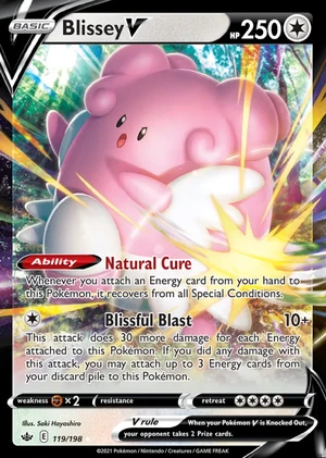 Blissey 119/198, Print with "Play! Pokémon" stamp, card art reference