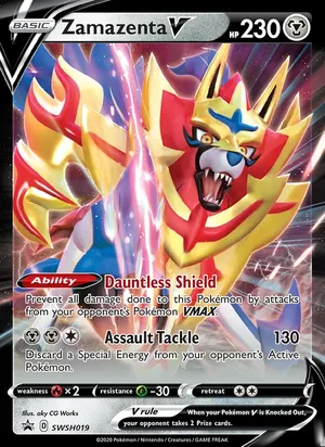 Zamazenta V #SWSH019, SWSH Black Star Holo, TCGdex reference