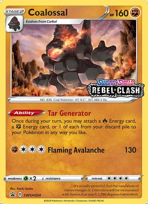 Coalossal SWSH024, prerelease base reference scan
