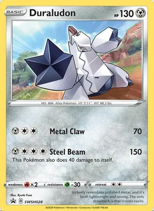 Duraludon #SWSH028, SWSH Black Star Holo, TCGdex reference
