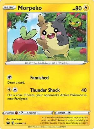 Morpeko #SWSH031, SWSH Black Star Holo, TCGdex reference