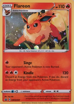 Flareon SWSH041, SWSH Black Star Promos English Holo, image provided by the catalog owner