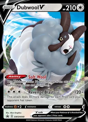 Dubwool V #SWSH049, SWSH Black Star Holo, TCGdex reference