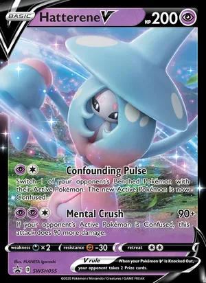 Hatterene V #SWSH055, SWSH Black Star Holo, TCGdex reference