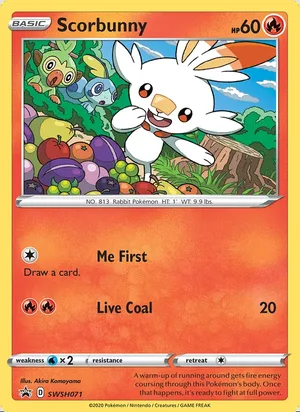 Scorbunny #SWSH071, SWSH Black Star Holo, TCGdex reference