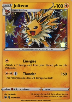 Jolteon SWSH094, SWSH Black Star Promos English Holo, image provided by the catalog owner