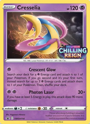 Cresselia SWSH114, prerelease base reference scan
