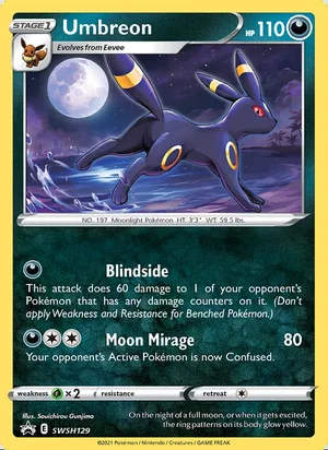 Umbreon #SWSH129, SWSH Black Star Holo, TCGdex reference