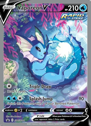 Vaporeon V #SWSH181, SWSH Black Star Holo, TCGdex reference